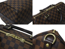 Load image into Gallery viewer, 新品同様 LOUIS VUITTON ルイヴィトン スピーディ30 ハンドバッグ ダミエキャンバス N41531 ゴールド金具 ブラウン 中古 4c073613