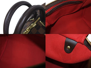 新品同様 LOUIS VUITTON ルイヴィトン スピーディ30 ハンドバッグ ダミエキャンバス N41531 ゴールド金具 ブラウン 中古 4c073613