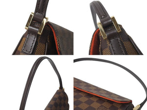 極美品 LOUIS VUITTON ルイヴィトン ハンドバッグ レコレータ ダミエ N51299 PVC レザー ブラウン ゴールド金具 中古 4c073614