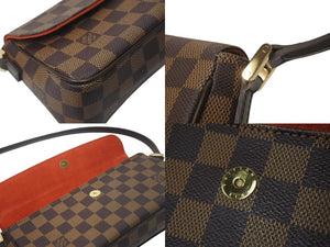 極美品 LOUIS VUITTON ルイヴィトン ハンドバッグ レコレータ ダミエ N51299 PVC レザー ブラウン ゴールド金具 中古 4c073614