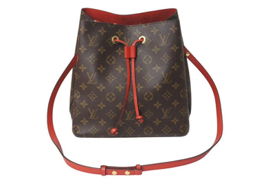 極美品 LOUIS VUITTON ルイヴィトン モノグラム ネオノエ ショルダーバッグ バケットバッグ コクリコ M44021 ゴールド金具 中古 4c073622