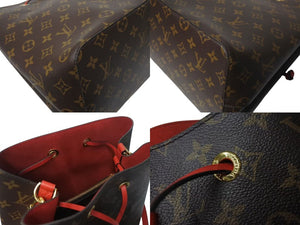 極美品 LOUIS VUITTON ルイヴィトン モノグラム ネオノエ ショルダーバッグ バケットバッグ コクリコ M44021 ゴールド金具 中古 4c073622