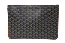 Load image into Gallery viewer, 新品同様 GOYARD ゴヤール セナMM クラッチバッグ SENAT2MMLTY01CL03P ブラック ブラウン PVC レザー 中古 4c073624