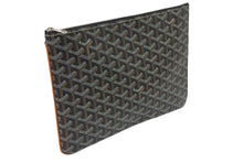 Load image into Gallery viewer, 新品同様 GOYARD ゴヤール セナMM クラッチバッグ SENAT2MMLTY01CL03P ブラック ブラウン PVC レザー 中古 4c073624