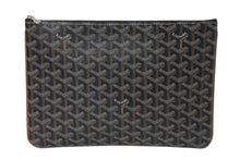 Load image into Gallery viewer, 新品同様 GOYARD ゴヤール セナMM クラッチバッグ SENAT2MMLTY01CL03P ブラック ブラウン PVC レザー 中古 4c073624