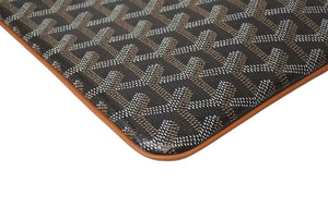 新品同様 GOYARD ゴヤール セナMM クラッチバッグ SENAT2MMLTY01CL03P ブラック ブラウン PVC レザー 中古 4c073624