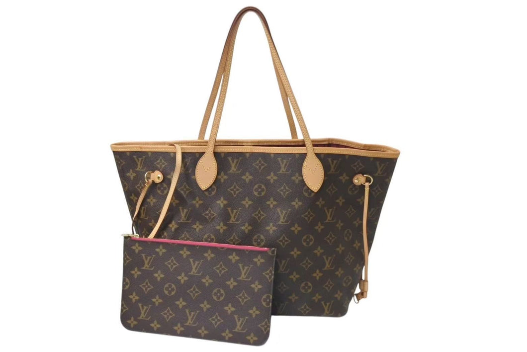 極美品 LOUIS VUITTON ルイヴィトン ネヴァーフルMM トートバッグ M46987 モノグラム ブラウン ゴールド金具 美品 中古 4c073627
