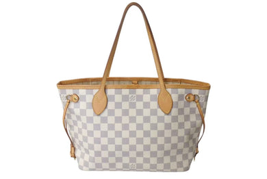 LOUIS VUITTON ルイヴィトン トートバッグ ネヴァーフルPM ダミエアズールキャンバス N41362 ホワイトゴールド金具 美品 中古 4c073628