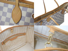 Load image into Gallery viewer, LOUIS VUITTON ルイヴィトン トートバッグ ネヴァーフルPM ダミエアズールキャンバス N41362 ホワイトゴールド金具 美品 中古 4c073628