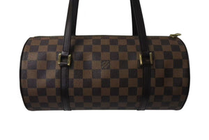 LOUIS VUITTON ルイヴィトン ハンドバッグ パピヨン30 ダミエキャンバス N51303 ブラウン ゴールド金具 美品 中古 4c073633