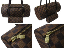 Load image into Gallery viewer, LOUIS VUITTON ルイヴィトン ハンドバッグ パピヨン30 ダミエキャンバス N51303 ブラウン ゴールド金具 美品 中古 4c073633