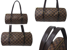 Load image into Gallery viewer, LOUIS VUITTON ルイヴィトン ハンドバッグ パピヨン30 ダミエキャンバス N51303 ブラウン ゴールド金具 美品 中古 4c073633