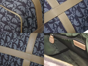 Christian Dior クリスチャンディオール トロッター ミニ ハンドバッグ ブラウン キャンバス レザー ロゴ ゴールド金具 良品 中古 4c073636