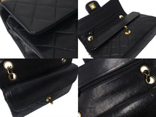 Load image into Gallery viewer, CHANEL シャネル マトラッセ23 Wフラップ チェーン ショルダーバッグ ラムスキン 2番台 ブラック ゴールド金具 美品 中古 4c073641