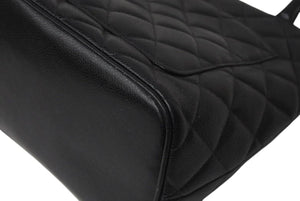 CHANEL シャネル 1804 復刻トートバッグ ハンドバッグ 7番台 グレインドカーフスキン ブラック シルバー金具 美品 中古 4c073642