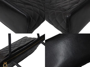 CHANEL シャネル 1804 復刻トートバッグ ハンドバッグ 7番台 グレインドカーフスキン ブラック シルバー金具 美品 中古 4c073642