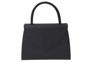 YVES SAINT LAURENT イブサンローラン ハンドバッグ トートバッグ ブランドロゴ レザー ブラック ゴールド金具 美品 中古 4c073644 