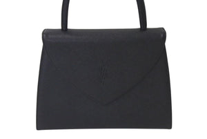 YVES SAINT LAURENT イブサンローラン ハンドバッグ トートバッグ ブランドロゴ レザー ブラック ゴールド金具 美品 中古 4c073644 