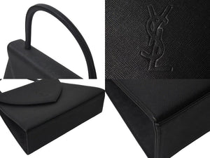 YVES SAINT LAURENT イブサンローラン ハンドバッグ トートバッグ ブランドロゴ レザー ブラック ゴールド金具 美品 中古 4c073644 