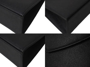 YVES SAINT LAURENT イブサンローラン ハンドバッグ トートバッグ ブランドロゴ レザー ブラック ゴールド金具 美品 中古 4c073644 