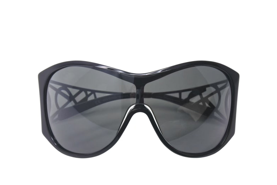 YVES SAINT LAURENT イヴサンローラン サングラス YSL6107/S サイズ125 ブラック プラスチック ラインストーン 美品 中古 4c073650 