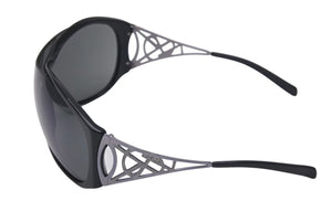 YVES SAINT LAURENT イヴサンローラン サングラス YSL6107/S サイズ125 ブラック プラスチック ラインストーン 美品 中古 4c073650 