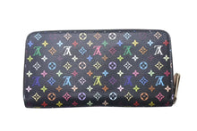 Load image into Gallery viewer, LOUIS VUITTON ルイヴィトン ジッピーウォレット 長財布 M60243 モノグラム マルチカラー ブラック 村上隆 美品 中古 4c073652