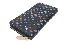 Load image into Gallery viewer, LOUIS VUITTON ルイヴィトン ジッピーウォレット 長財布 M60243 モノグラム マルチカラー ブラック 村上隆 美品 中古 4c073652