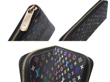 Load image into Gallery viewer, LOUIS VUITTON ルイヴィトン ジッピーウォレット 長財布 M60243 モノグラム マルチカラー ブラック 村上隆 美品 中古 4c073652