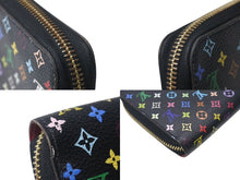 Load image into Gallery viewer, LOUIS VUITTON ルイヴィトン ジッピーウォレット 長財布 M60243 モノグラム マルチカラー ブラック 村上隆 美品 中古 4c073652