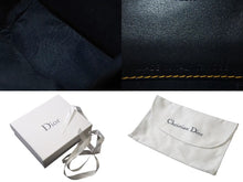 Load image into Gallery viewer, Christian Dior クリスチャンディオール シガレットケース TR1022 トロッター柄 ネイビー キャンバス レザー ゴールド金具 美品 中古 4c073654