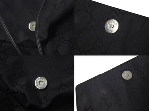 GUCCI グッチ GG柄 リュック バックパック デイバッグ イタリア製 002058 GGナイロン レザー ブラック 美品 中古 4c073656