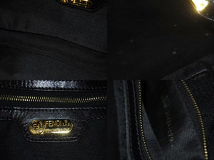 FENDI フェンディ マンマバケット ワンショルダーバッグ 2340-26424-079 スウェードレザー ブラック ゴールド金具 美品 中古 4c073658 