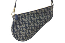 Load image into Gallery viewer, Christian Dior クリスチャンディオール トロッター サドルバッグ ワンショルダーバッグ サドルポーチ MC1012 ネイビー 美品 中古 4c073668