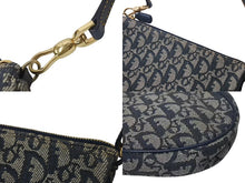 Load image into Gallery viewer, Christian Dior クリスチャンディオール トロッター サドルバッグ ワンショルダーバッグ サドルポーチ MC1012 ネイビー 美品 中古 4c073668