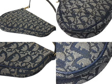 Load image into Gallery viewer, Christian Dior クリスチャンディオール トロッター サドルバッグ ワンショルダーバッグ サドルポーチ MC1012 ネイビー 美品 中古 4c073668