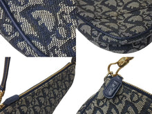 Load image into Gallery viewer, Christian Dior クリスチャンディオール トロッター サドルバッグ ワンショルダーバッグ サドルポーチ MC1012 ネイビー 美品 中古 4c073668
