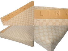 Load image into Gallery viewer, CELINE セリーヌ マカダム ロゴ ヴィンテージ ハンドバッグ ベージュ ロゴ PVC レザー 鞄 ゴールド金具 良品 中古 4c073669