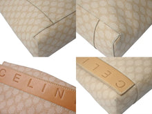 Load image into Gallery viewer, CELINE セリーヌ マカダム ロゴ ヴィンテージ ハンドバッグ ベージュ ロゴ PVC レザー 鞄 ゴールド金具 良品 中古 4c073669