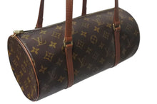 Load image into Gallery viewer, 極美品 LOUIS VUITTON ルイヴィトン ハンドバック パピヨン30 GM 筒型 モノグラム M51365 ゴールド金具 ブラウン 中古 4c073670