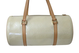 極美品 LOUIS VUITTON ルイヴィトン ベッドフォード ハンドバッグ M91006 モノグラムヴェルニ 筒型 ゴールド金具 イエロー 中古 4c073672