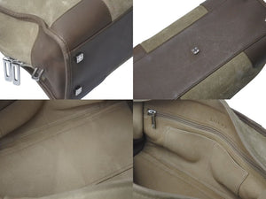 LOEWE ロエベ アマソナ28 ハンドバッグ 010403 アナグラムロゴ スウェード レザー ブラウン シルバー金具 良品 中古 4c073673