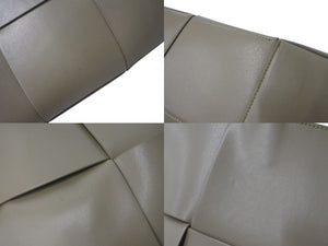 BOTTEGA VENETA ボッテガヴェネタ イントレチャート マキシ アルコ トートバッグ サンドベージュ レザー スウェード シルバー金具 美品 中古 4c073681