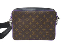 Load image into Gallery viewer, 極美品 LOUIS VUITTON ルイヴィトン モノグラム マカサー トリオ メッセンジャー ショルダーバッグ M46266 ブラウン パープル PVC レザー シルバー金具 中古 4c073682