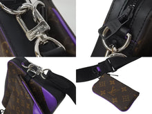 Load image into Gallery viewer, 極美品 LOUIS VUITTON ルイヴィトン モノグラム マカサー トリオ メッセンジャー ショルダーバッグ M46266 ブラウン パープル PVC レザー シルバー金具 中古 4c073682