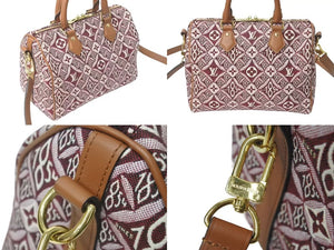 極美品 LOUIS VUITTON ルイヴィトン スピーディ バンドリエール25 ハンドバッグ M57231 ブラウン ワインレッド ゴールド金具 中古 4c073685