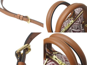 極美品 LOUIS VUITTON ルイヴィトン スピーディ バンドリエール25 ハンドバッグ M57231 ブラウン ワインレッド ゴールド金具 中古 4c073685