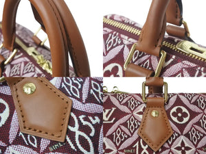 極美品 LOUIS VUITTON ルイヴィトン スピーディ バンドリエール25 ハンドバッグ M57231 ブラウン ワインレッド ゴールド金具 中古 4c073685