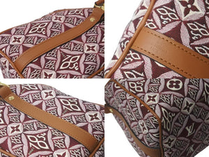 極美品 LOUIS VUITTON ルイヴィトン スピーディ バンドリエール25 ハンドバッグ M57231 ブラウン ワインレッド ゴールド金具 中古 4c073685