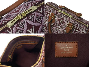 極美品 LOUIS VUITTON ルイヴィトン スピーディ バンドリエール25 ハンドバッグ M57231 ブラウン ワインレッド ゴールド金具 中古 4c073685